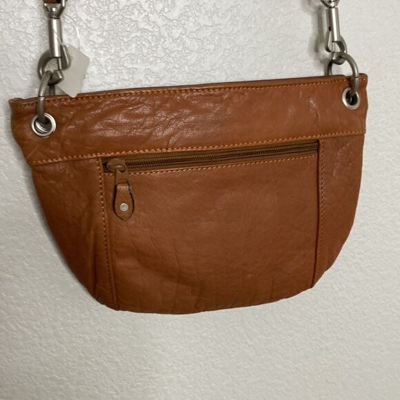ELLEMENNO  Genuine Leather Crossbody Bag with Zipper and Magnetic Clasp Closure - Picture 5 of 8